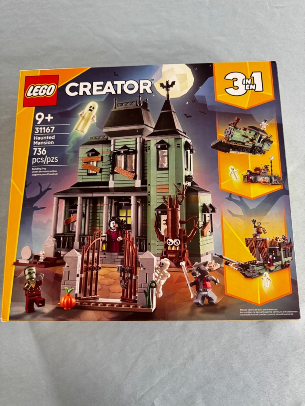 New Lego Creator 3 in 1 Haunted Mansion Train Ship 31167 Building Toy 736 pcs